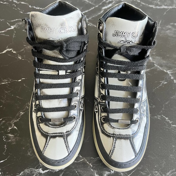 Jimmy Choo Other - Jimmy Choo BELGRAVIA STAR Sneakers in White/Black